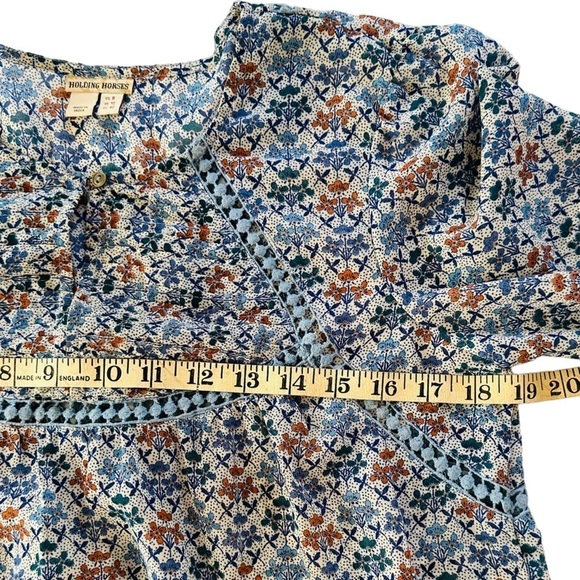 HOLDING HORSES ANTHROPOLOGIE BETONY FLORAL SWING DRESS SIZE 8 - Picture 14 of 15